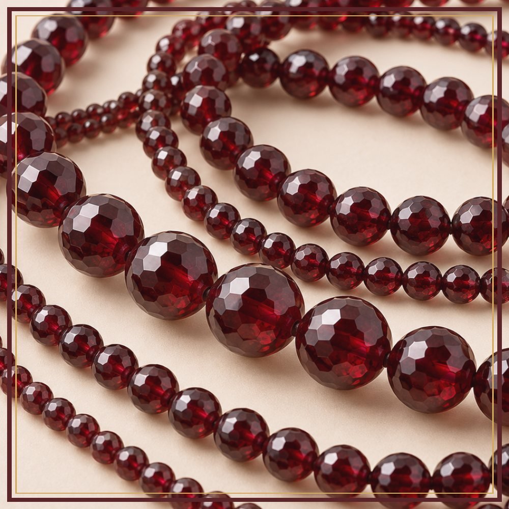 Garnet Bead String – 4 mm