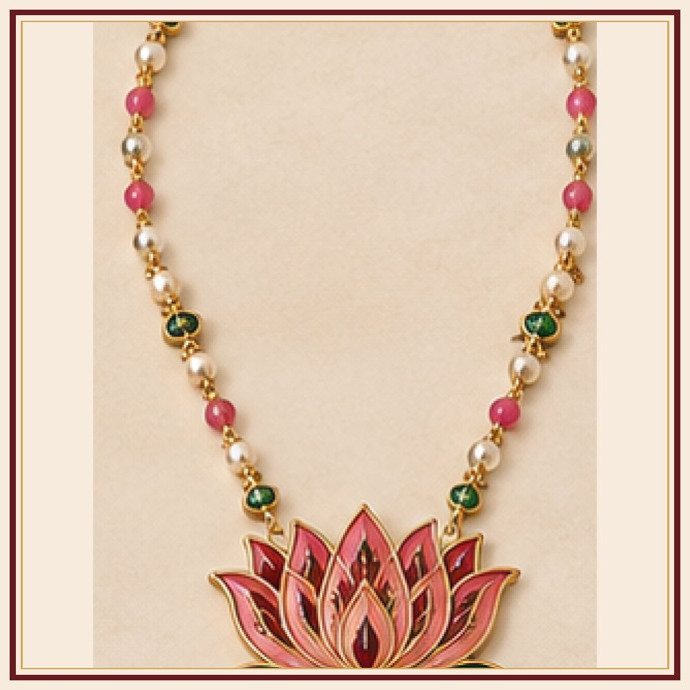 Gulab Bagh Moti Meenakari Necklace