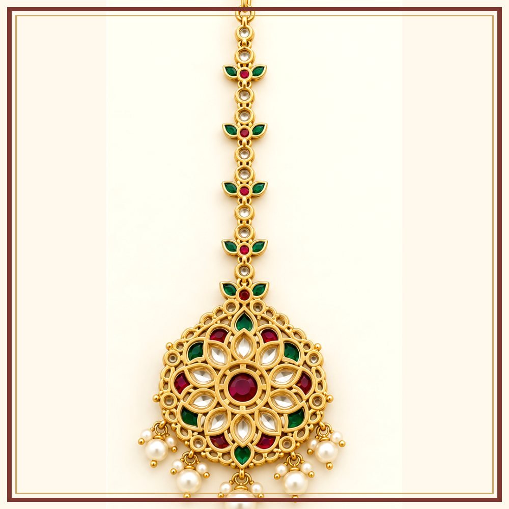 Gulab Borla Rakhdi Headpiece