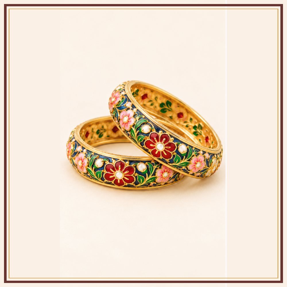 Gulab Rajasthani Glass Bangle Set