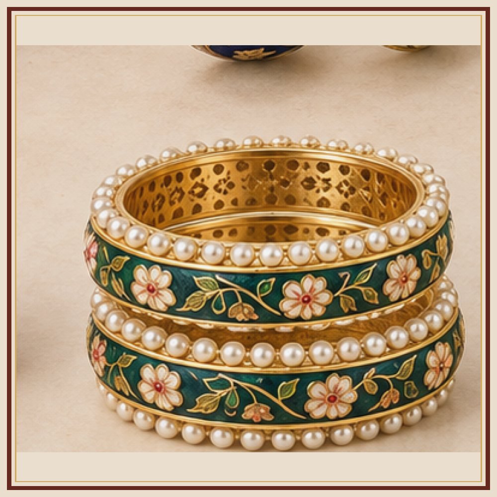 Gulab Vatika Meenakari Kada Heritage Edition