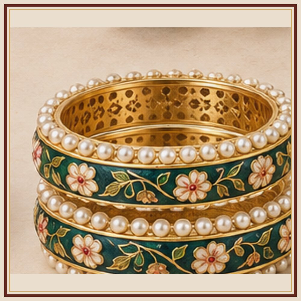 Gulab Vatika Meenakari Kada Heritage Edition