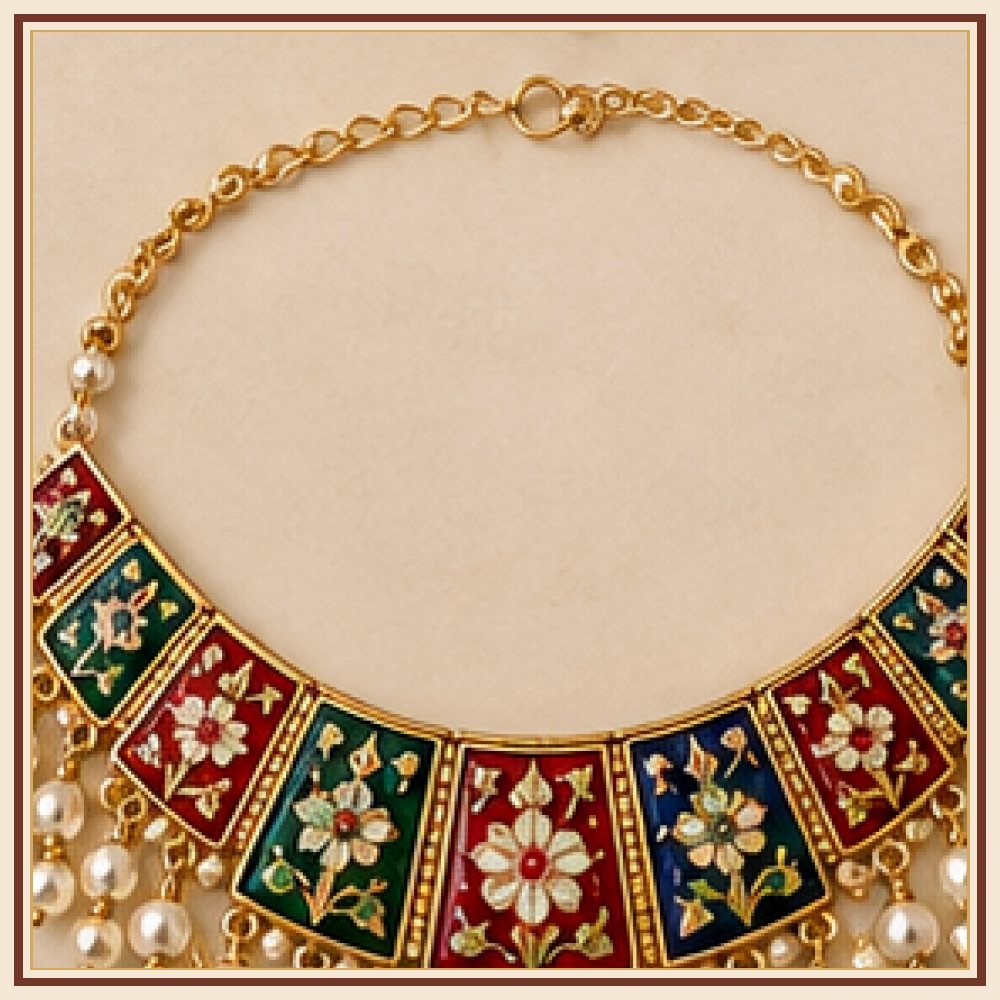 Gulab Vatika Meenakari Necklace Heritage Edition