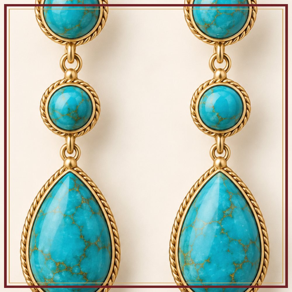 Gulab Vatika Semi-Precious-Style Earrings Heritage Edition