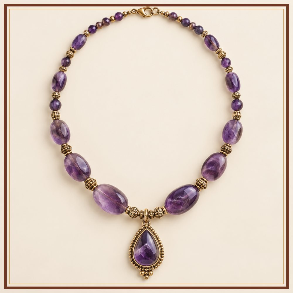 Gulab Vatika Semi-Precious-Style Necklace Heritage Edition