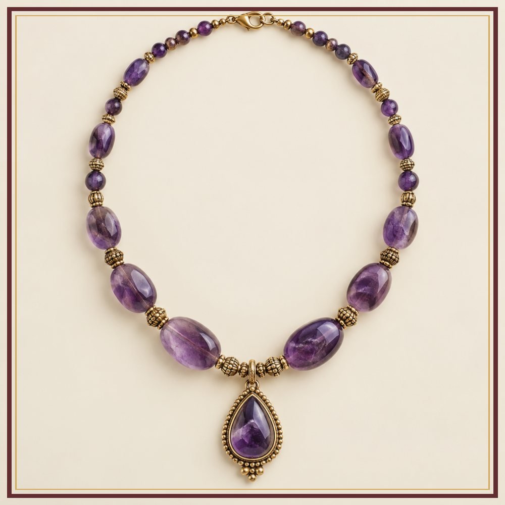 Gulab Vatika Semi-Precious-Style Necklace Heritage Edition