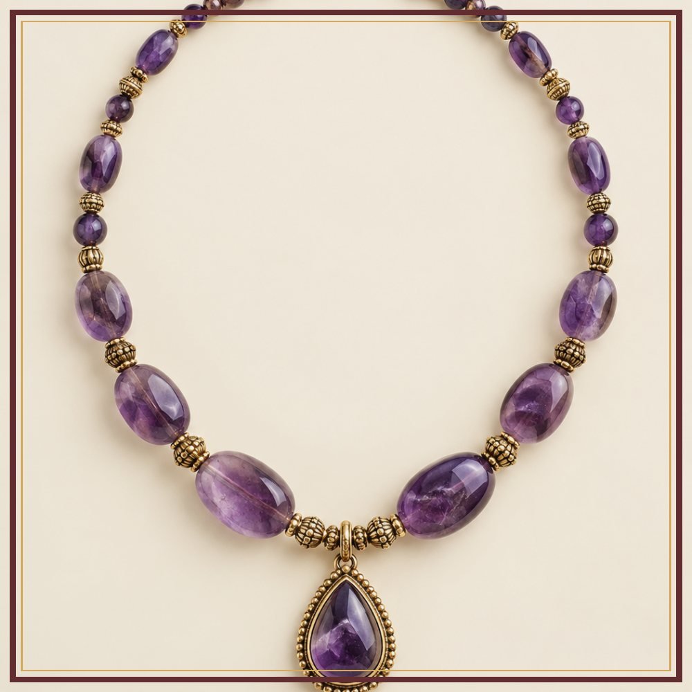 Gulab Vatika Semi-Precious-Style Necklace Heritage Edition