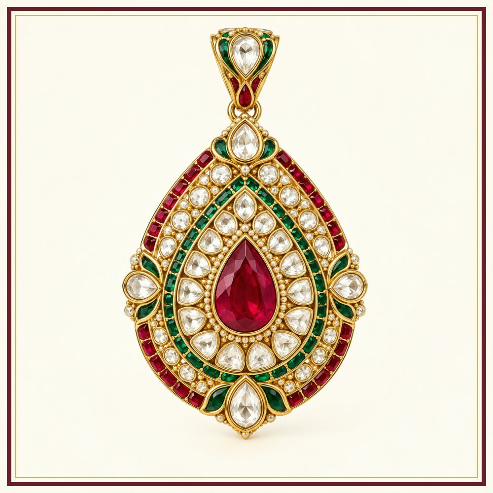 Gulab Vatika Thewa-Style Ornament Heritage Edition