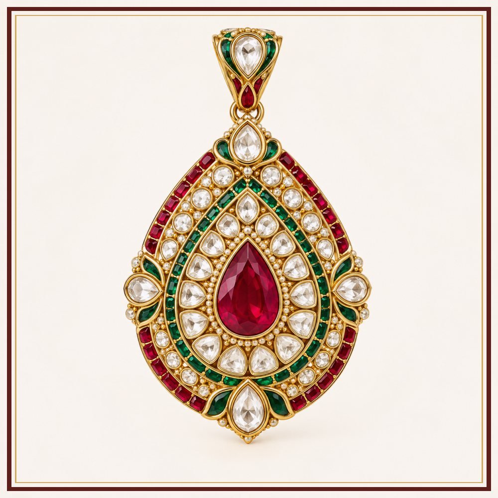 Gulab Vatika Thewa-Style Ornament Heritage Edition