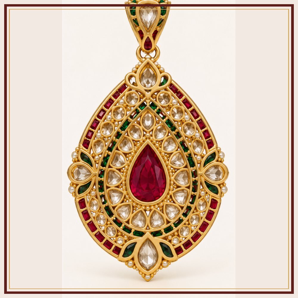 Gulab Vatika Thewa-Style Ornament Heritage Edition