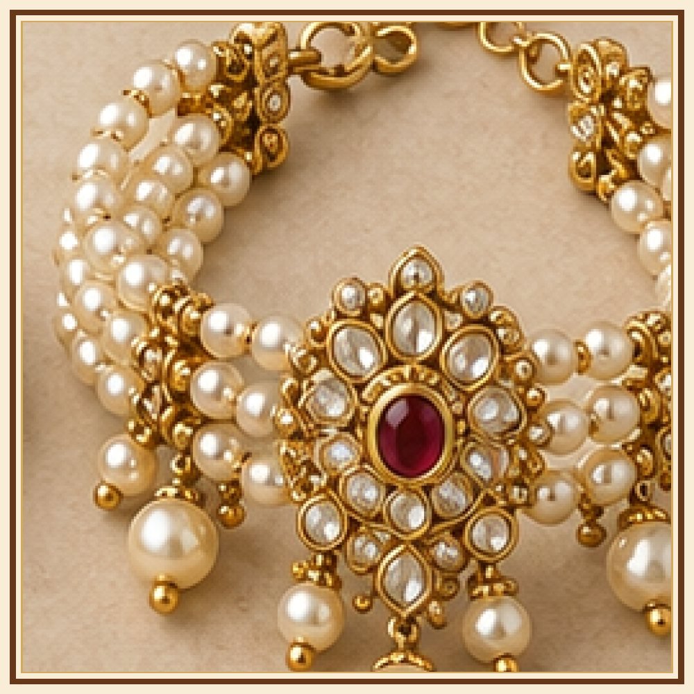 Gulabi Padma Moti Bracelet