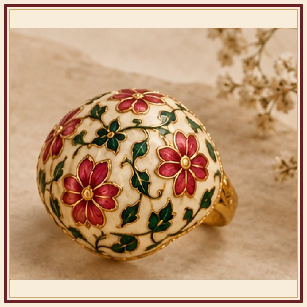 Gulshan Meenakari Dome Ring