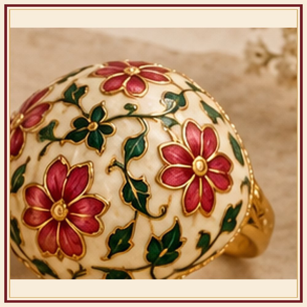 Gulshan Meenakari Dome Ring