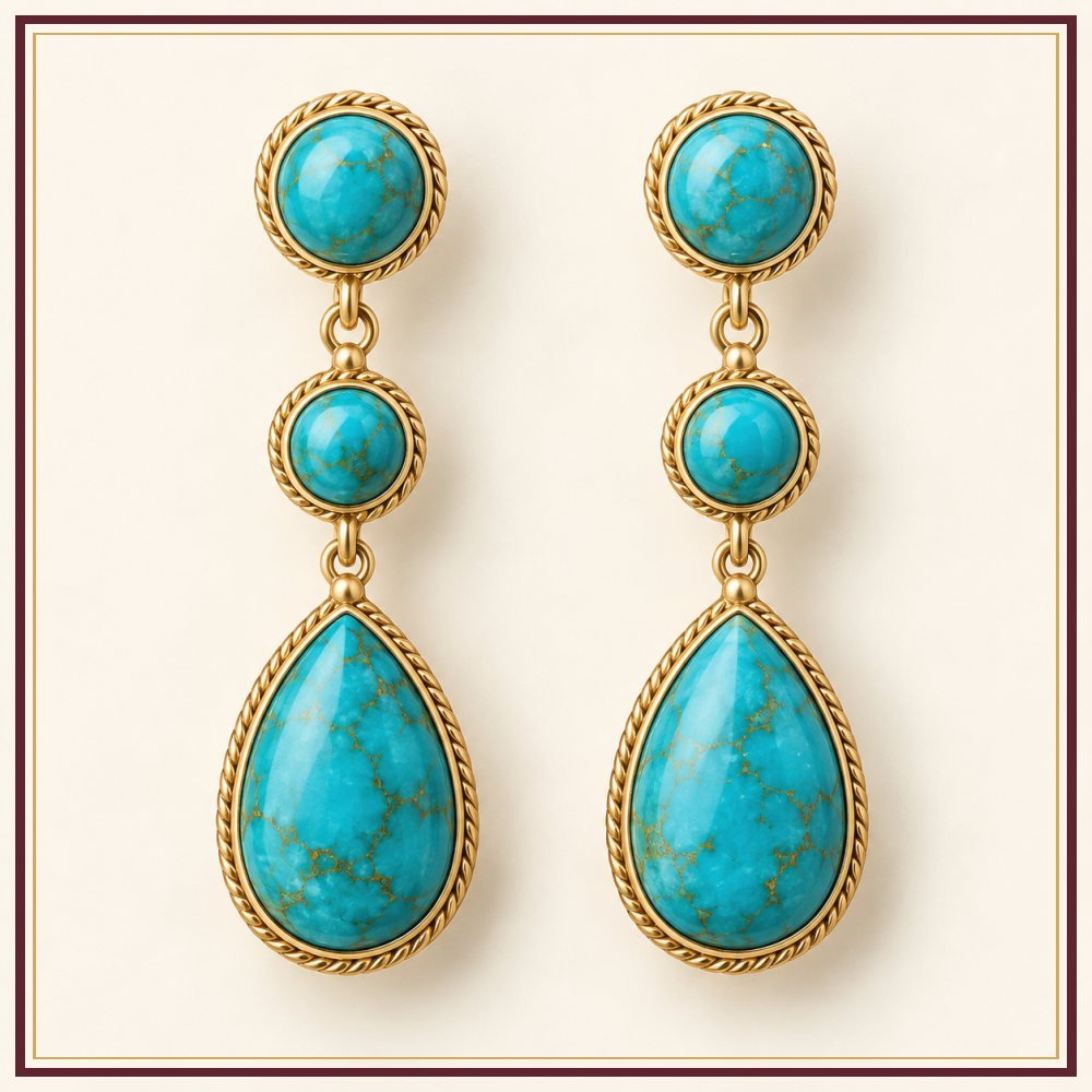 Kalpavriksha Semi-Precious-Style Earrings Heritage Edition
