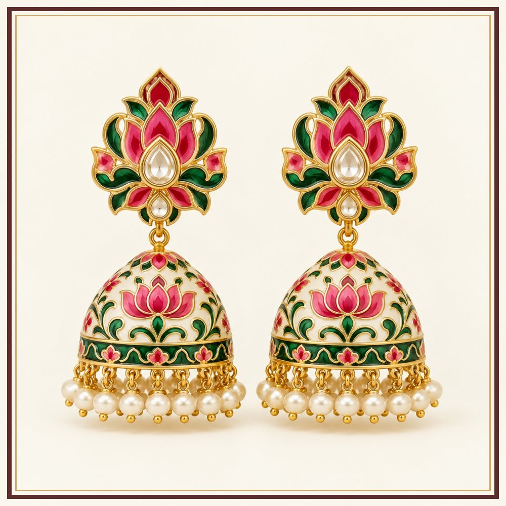 Jharokha Moti-Style Earrings Heritage Edition