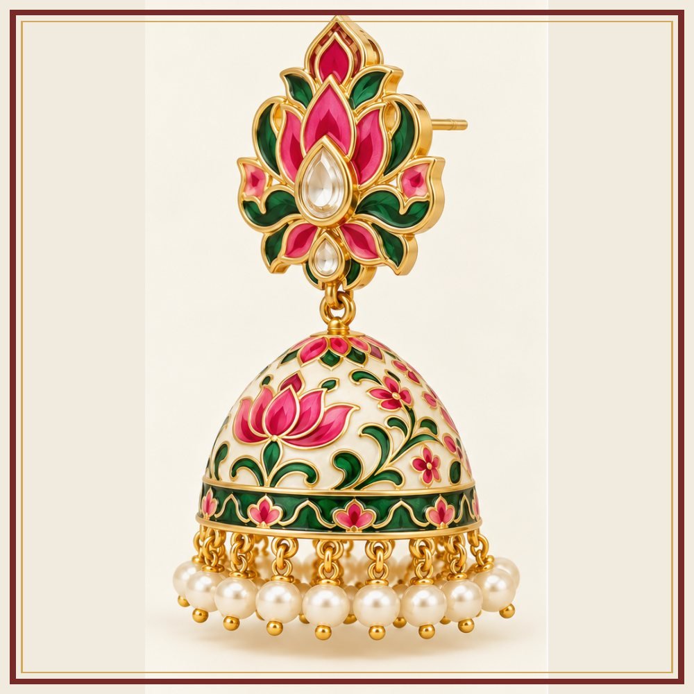 Jharokha Moti-Style Earrings Heritage Edition