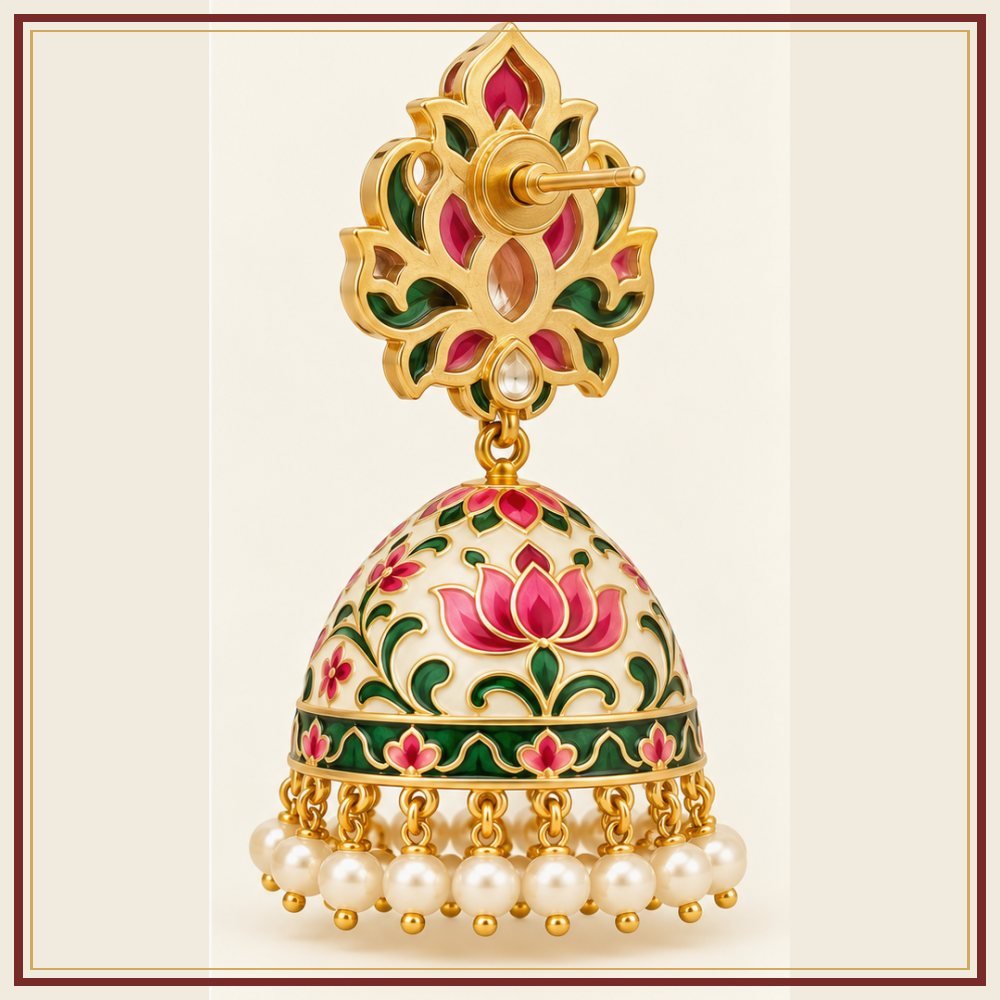 Jharokha Moti-Style Earrings Heritage Edition