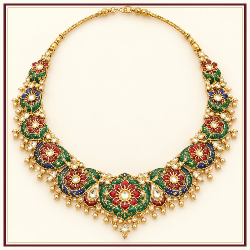 Jharokha Polki-Style Necklace Set