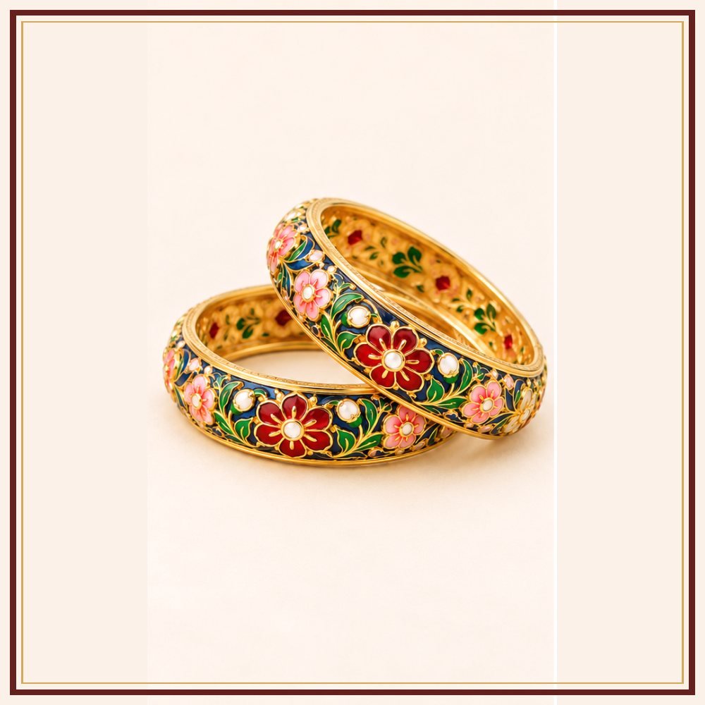 Jharokha Rajasthani Glass Bangle Set
