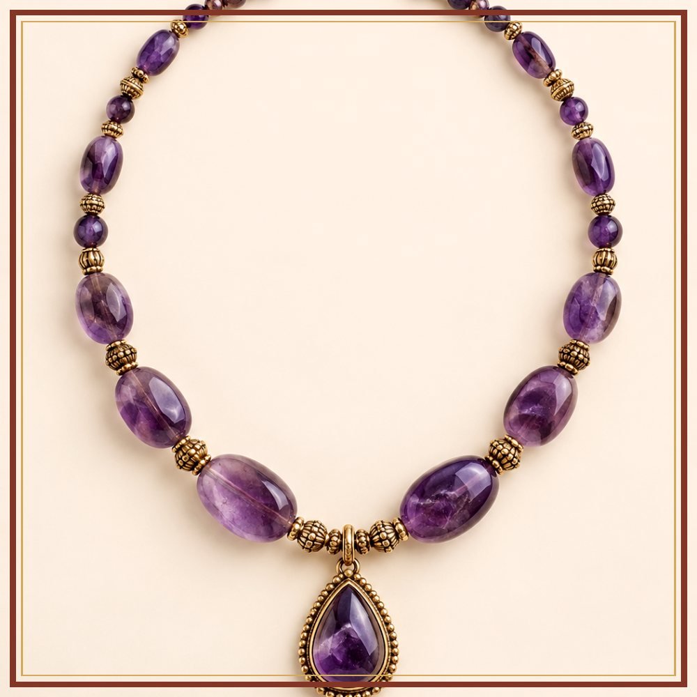Jharokha Semi-Precious-Style Necklace Heritage Edition
