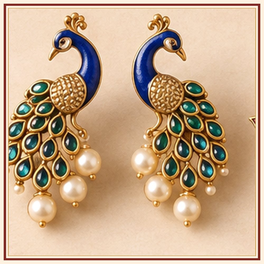 Kalpavriksha Moti-Style Earrings Heritage Edition