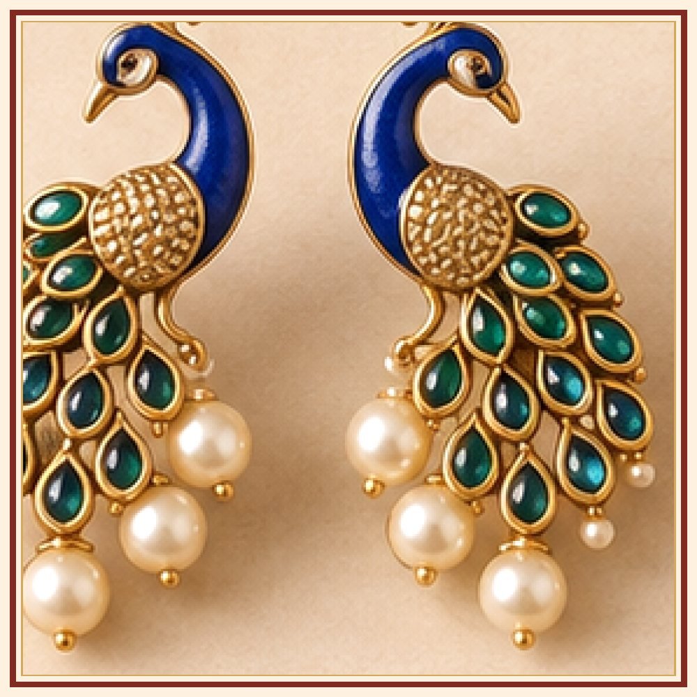 Kalpavriksha Moti-Style Earrings Heritage Edition