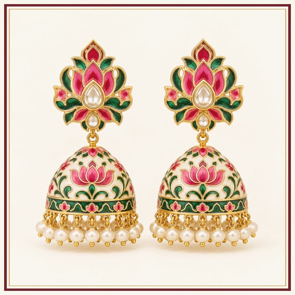Kalpavriksha Moti-Style Earrings Heritage Edition