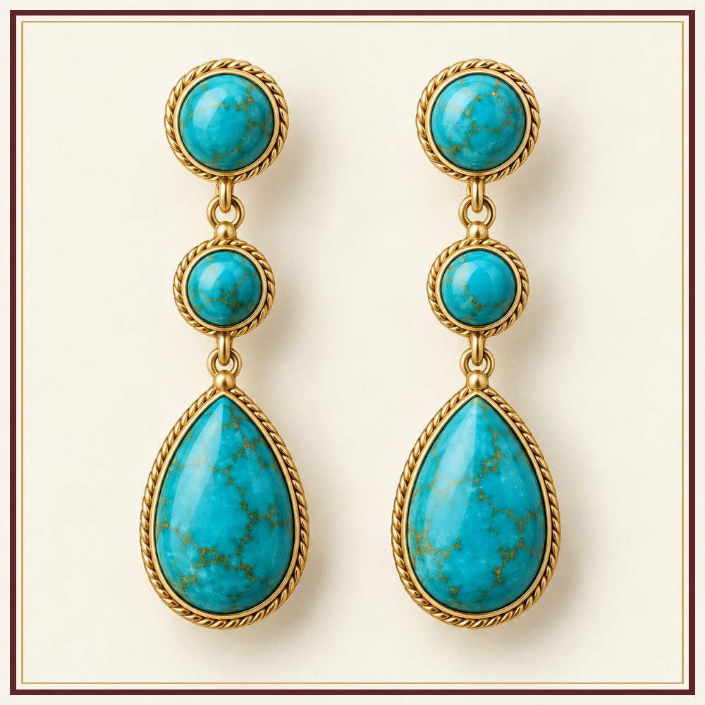 Kalpavriksha Semi-Precious-Style Earrings Heritage Edition