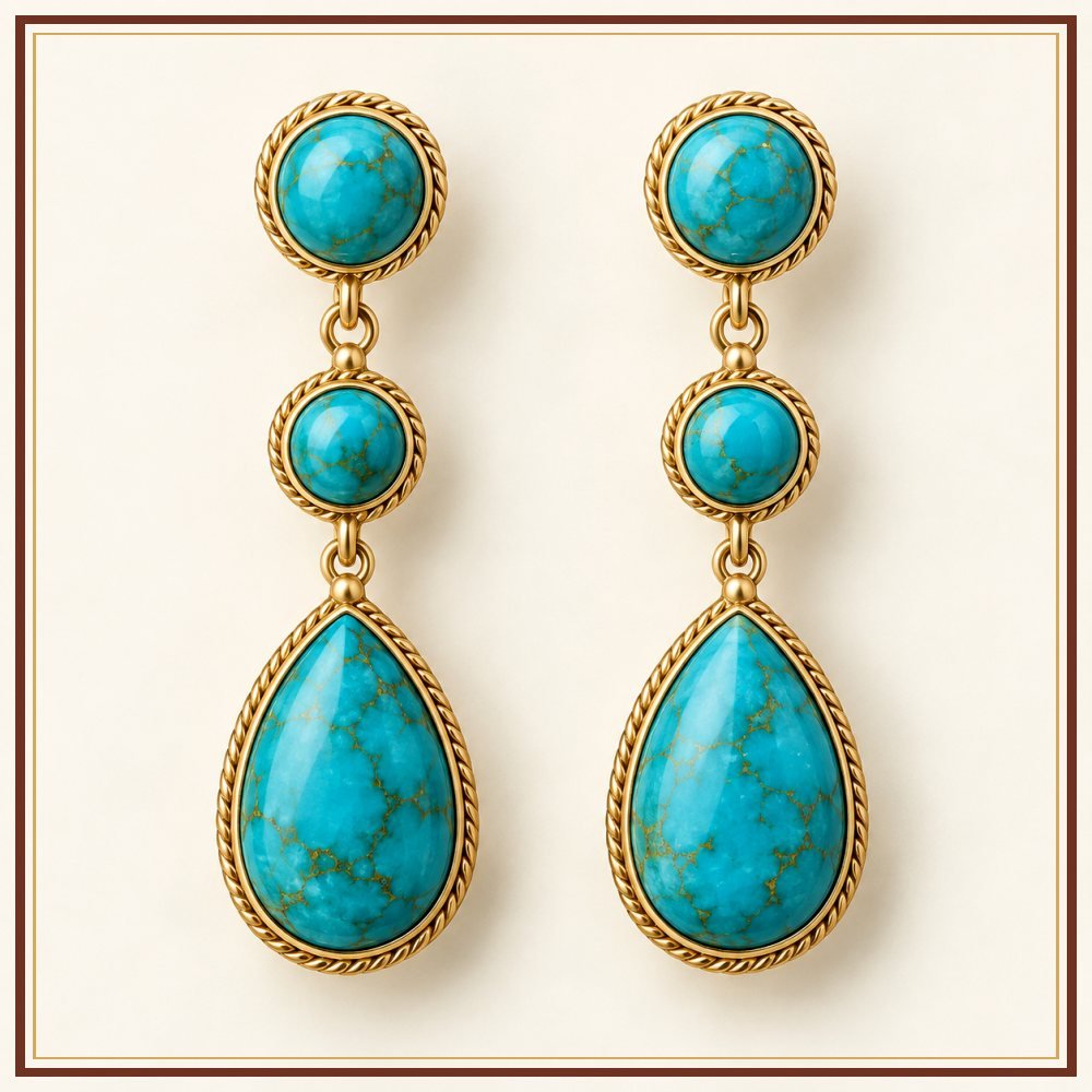 Kalpavriksha Semi-Precious-Style Earrings Heritage Edition