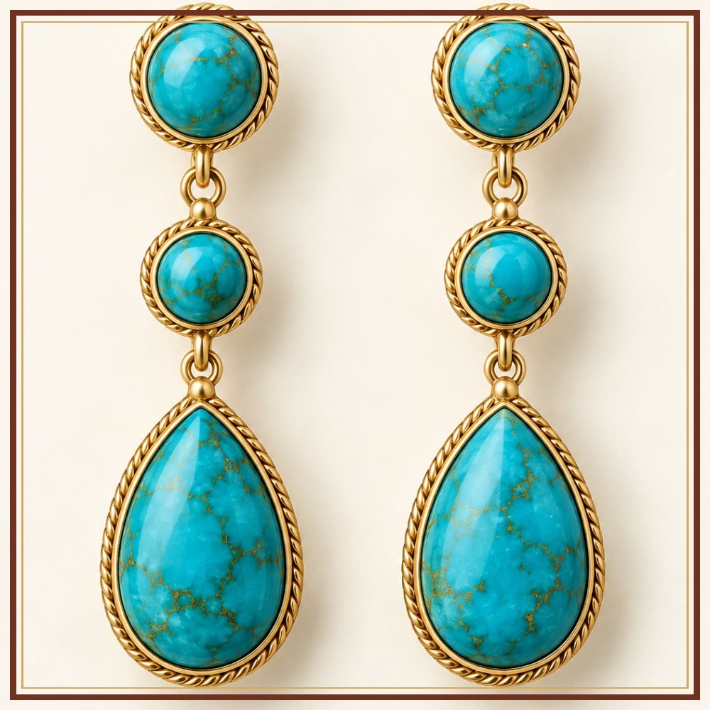 Kalpavriksha Semi-Precious-Style Earrings Heritage Edition