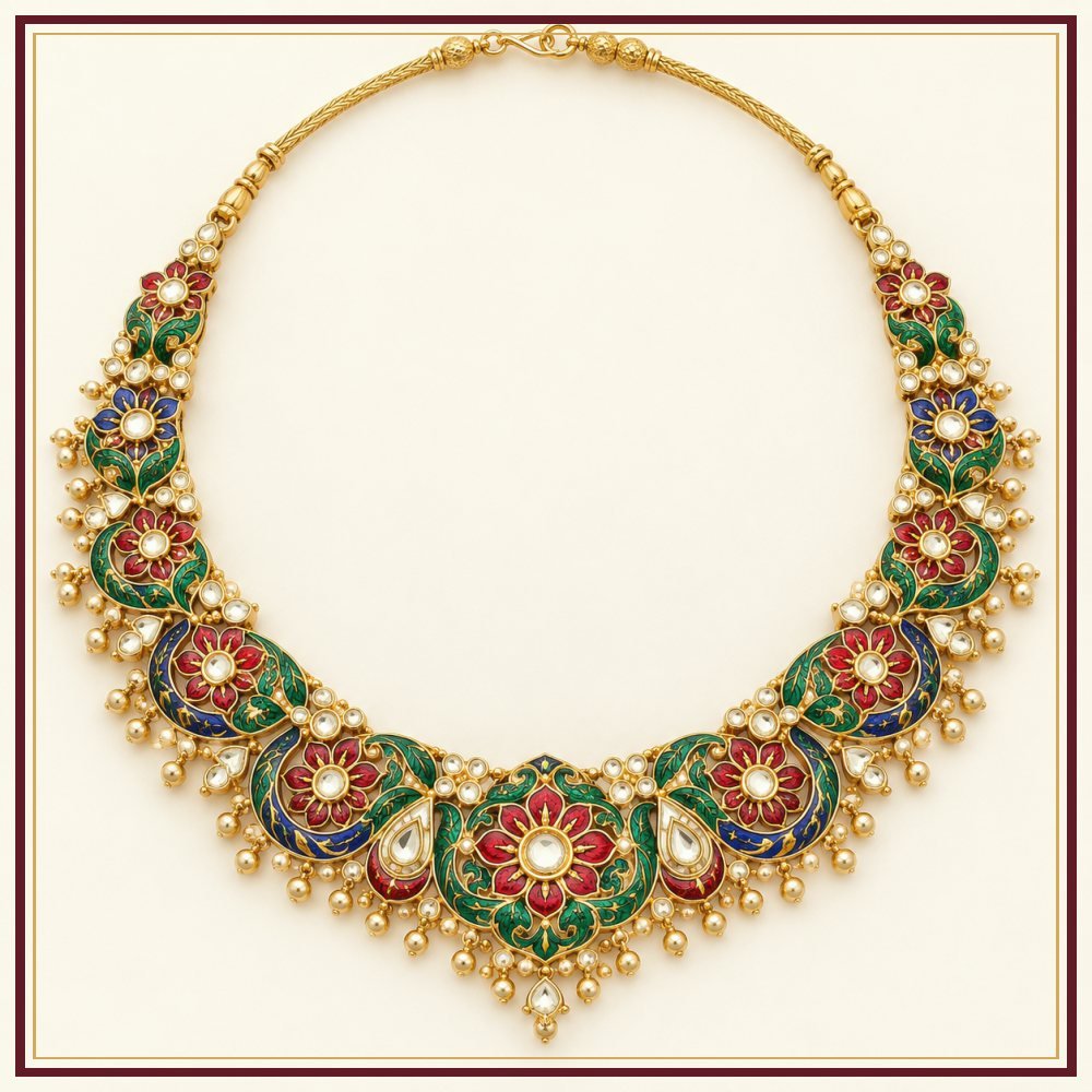 Kamal Polki-Style Necklace Set