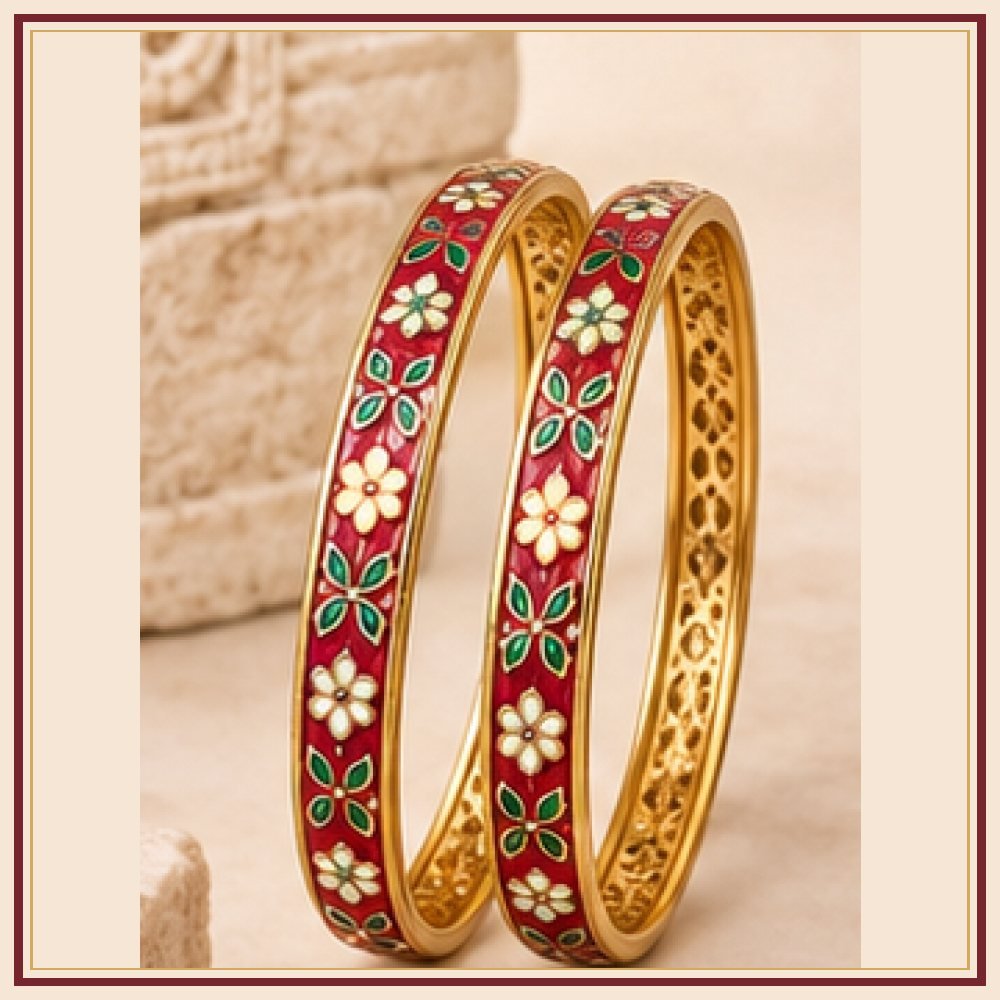 Kamal Sarovar Meenakari Kada Heritage Edition