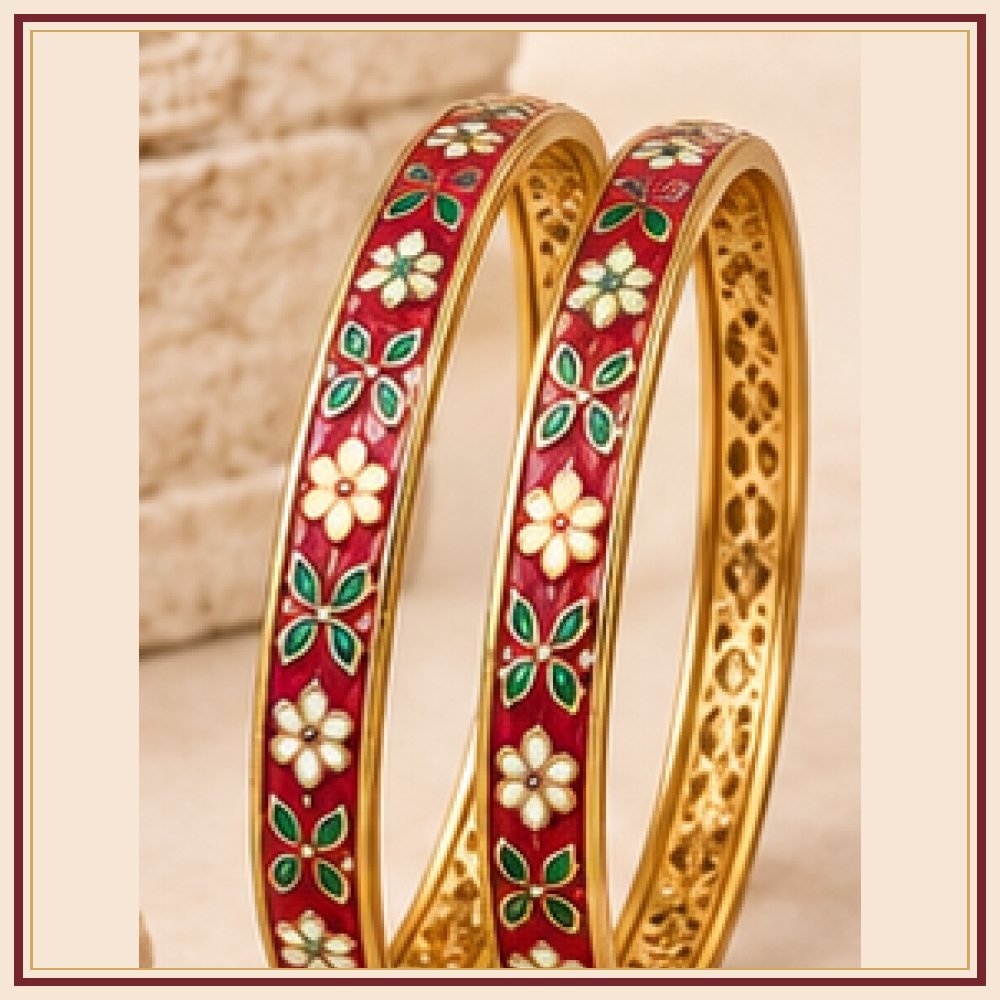 Kamal Sarovar Meenakari Kada Heritage Edition