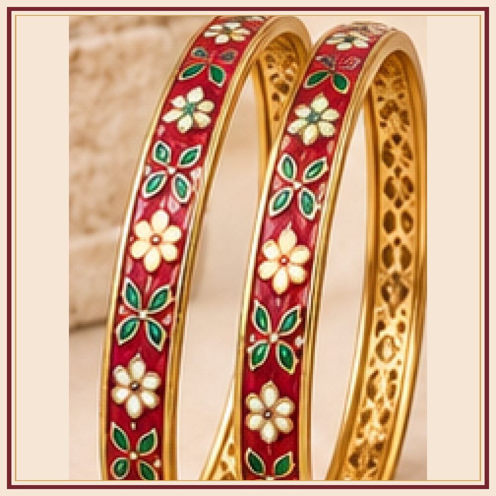 Kamal Sarovar Meenakari Kada Heritage Edition