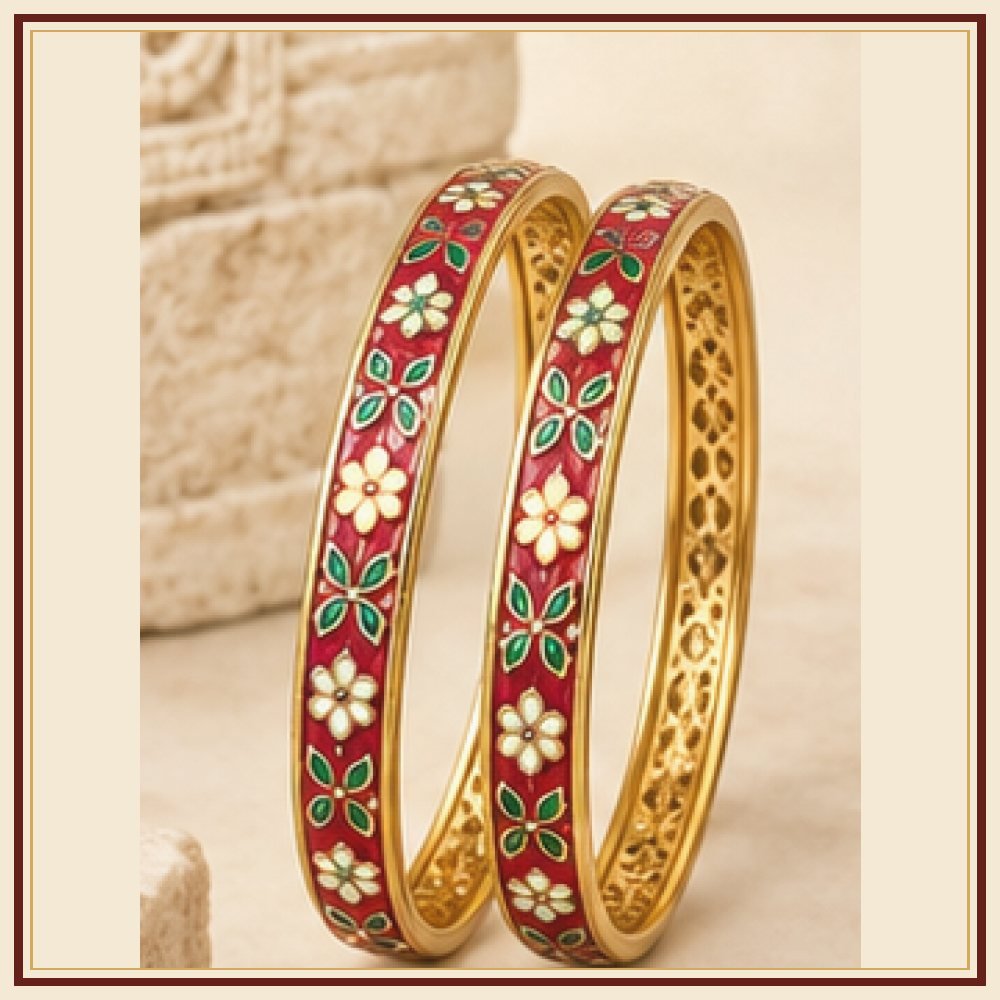 Kamal Sarovar Meenakari Kada Heritage Edition