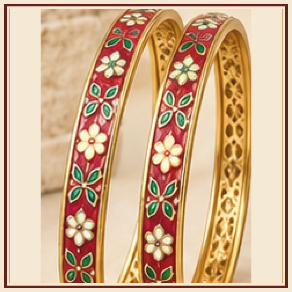 Kamal Sarovar Meenakari Kada Heritage Edition