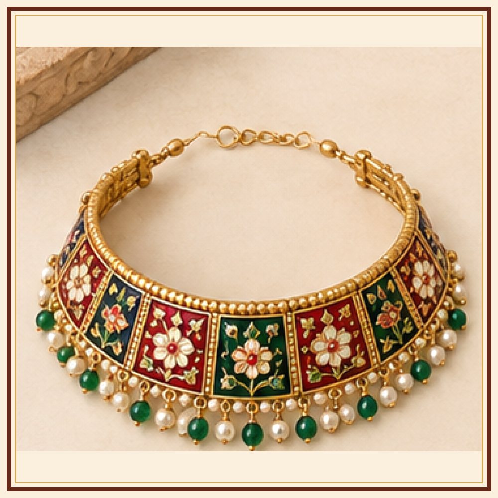 Kamal Sarovar Meenakari Necklace Heritage Edition