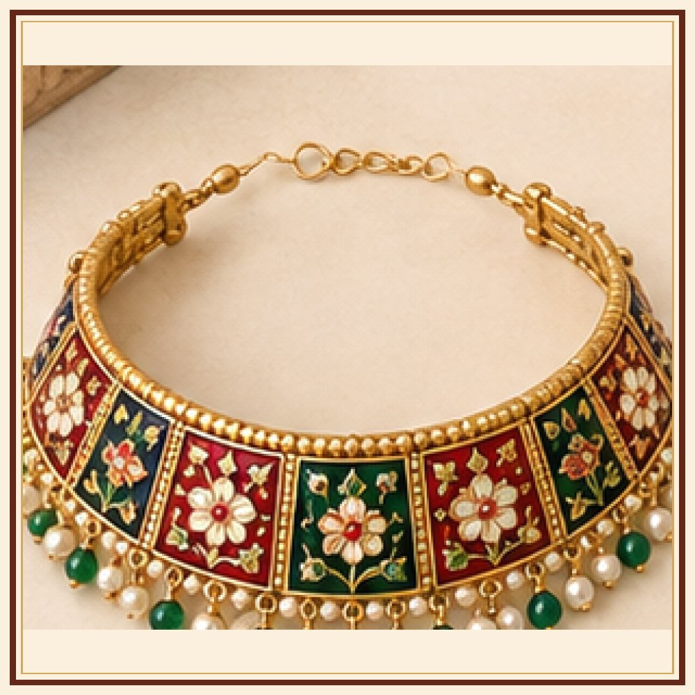 Kamal Sarovar Meenakari Necklace Heritage Edition