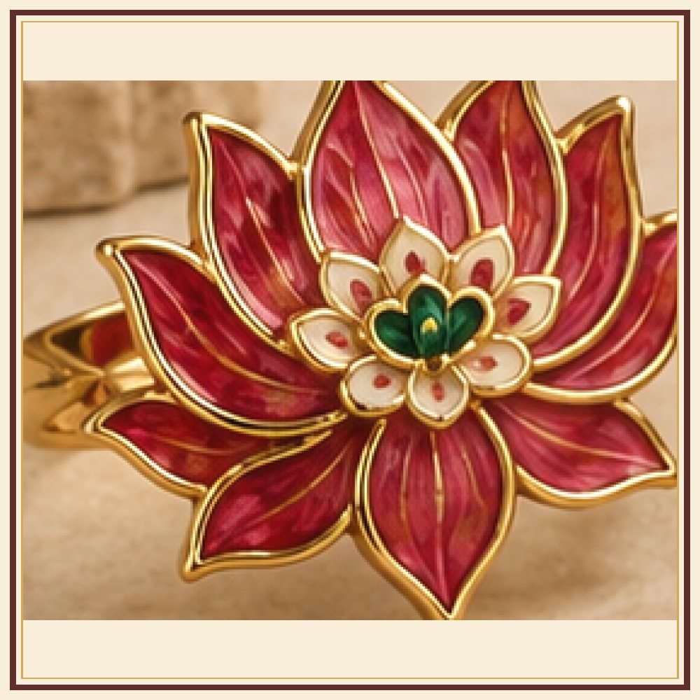 Kamal Sarovar Meenakari Ring Heritage Edition