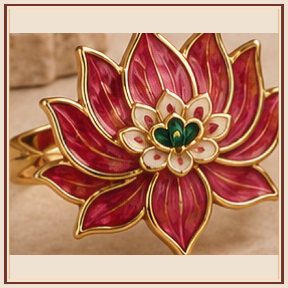 Kamal Sarovar Meenakari Ring Heritage Edition