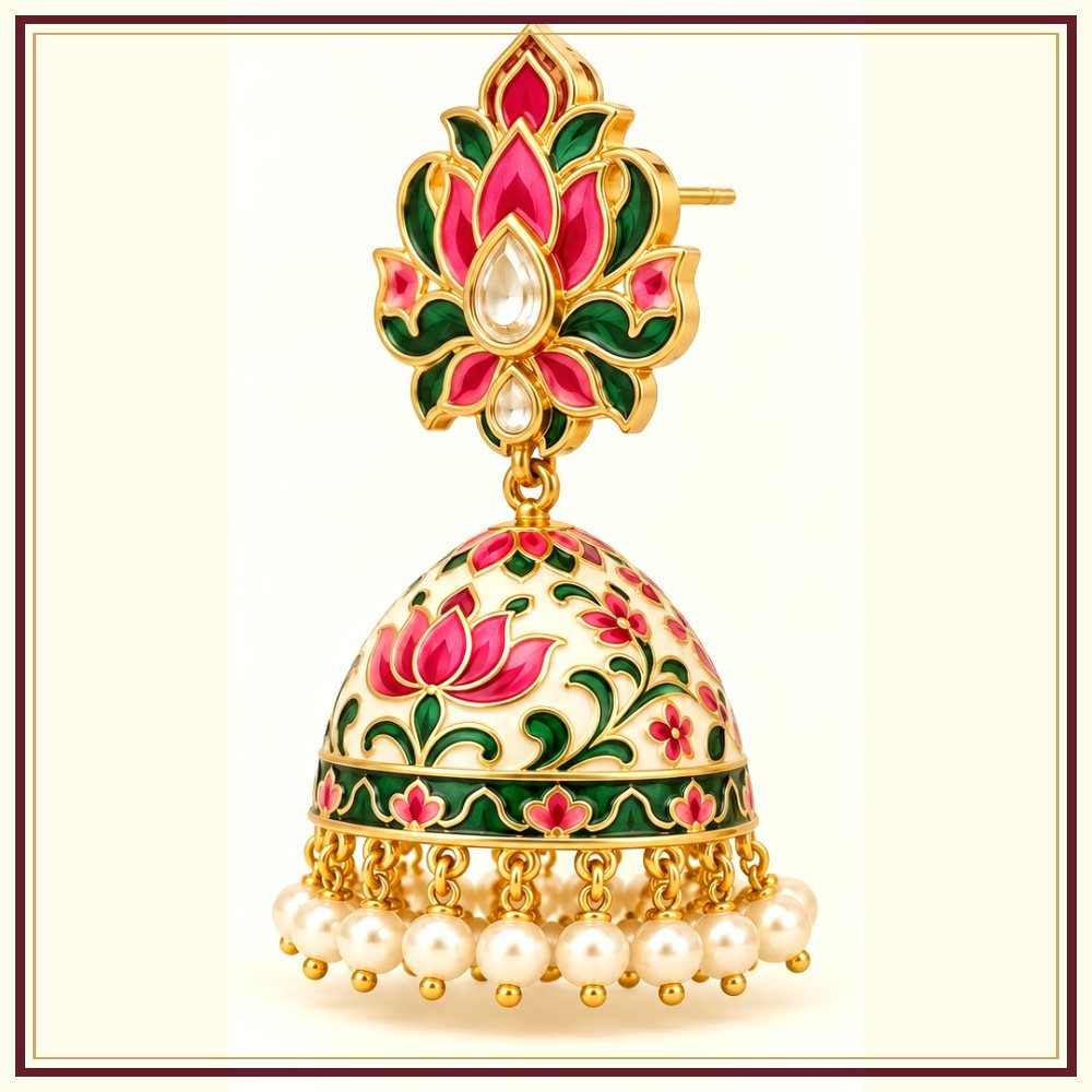 Kamal Sarovar Moti-Style Earrings Heritage Edition
