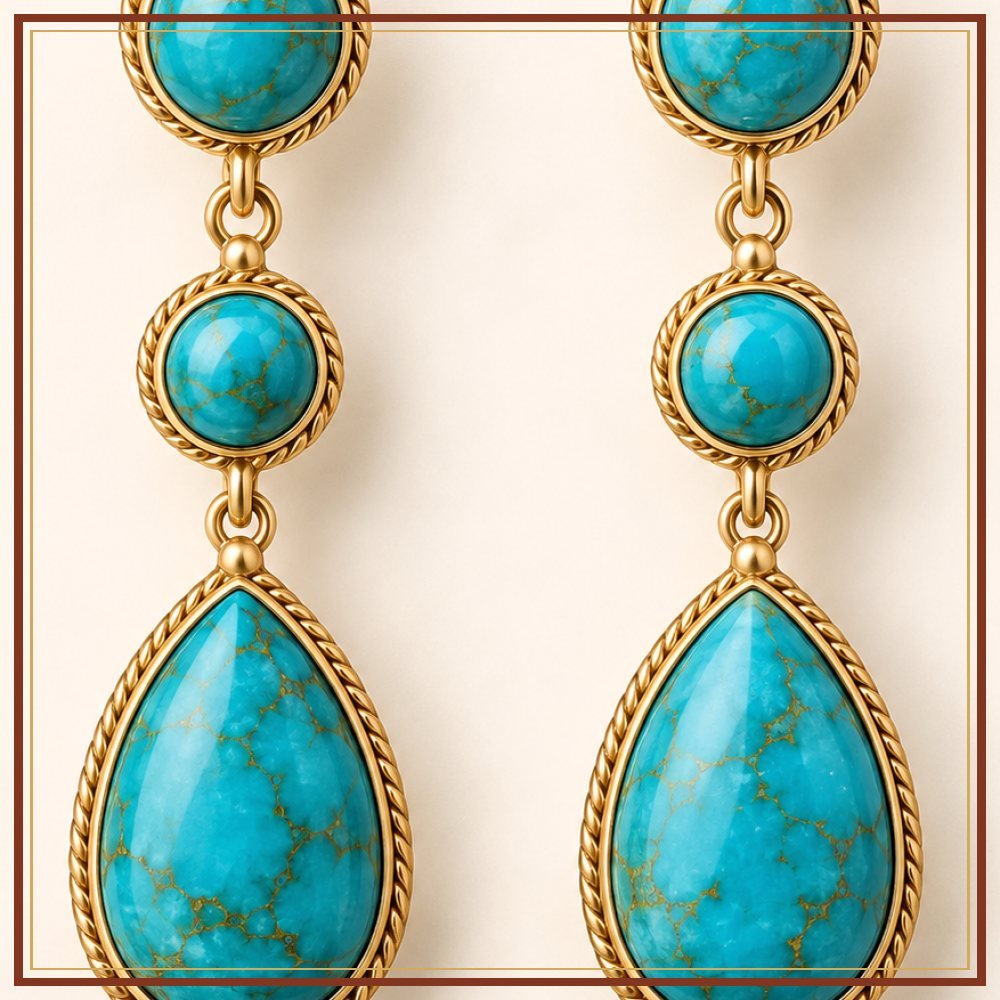 Kamal Sarovar Semi-Precious-Style Earrings Heritage Edition