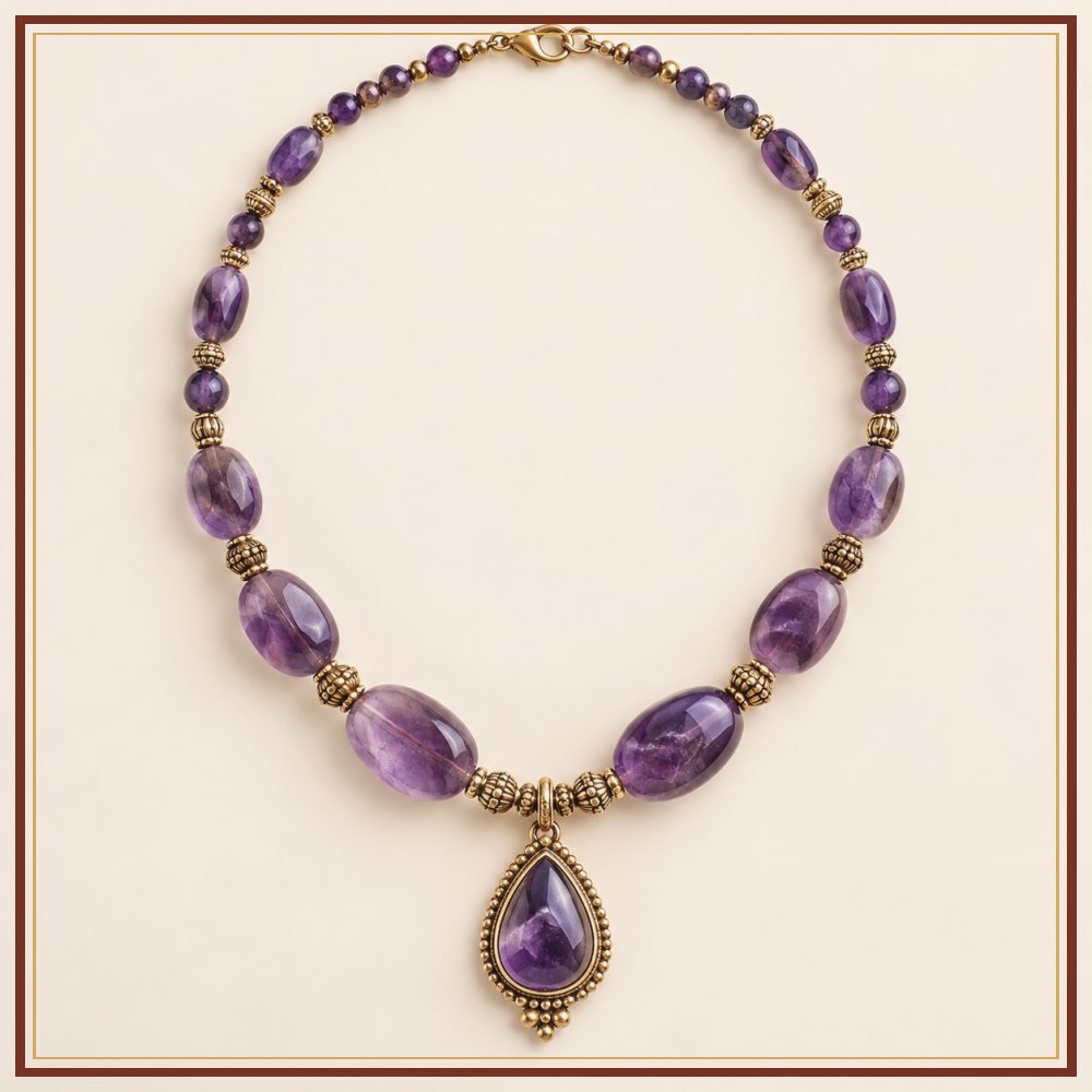Kamal Sarovar Semi-Precious-Style Necklace Heritage Edition