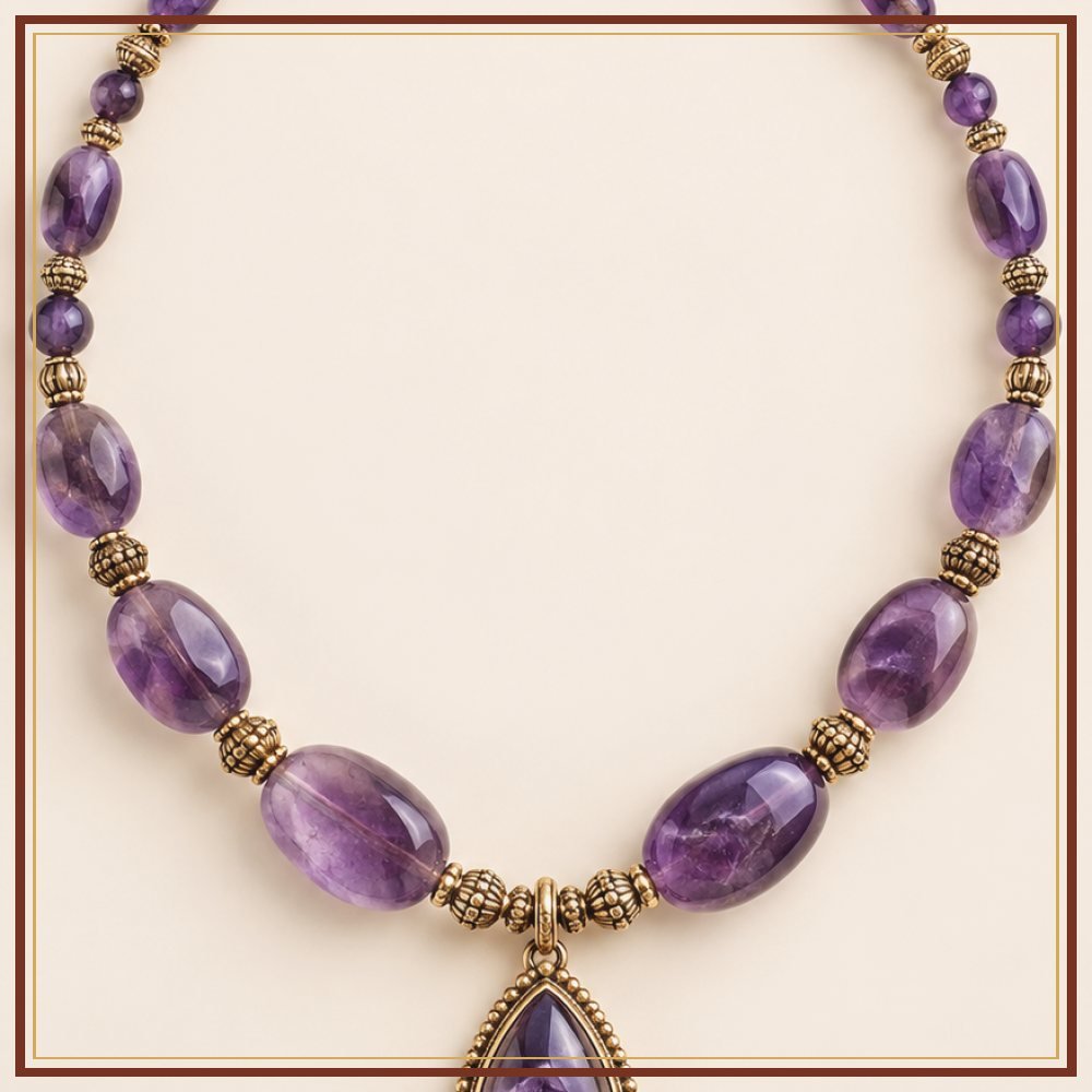Kamal Sarovar Semi-Precious-Style Necklace Heritage Edition