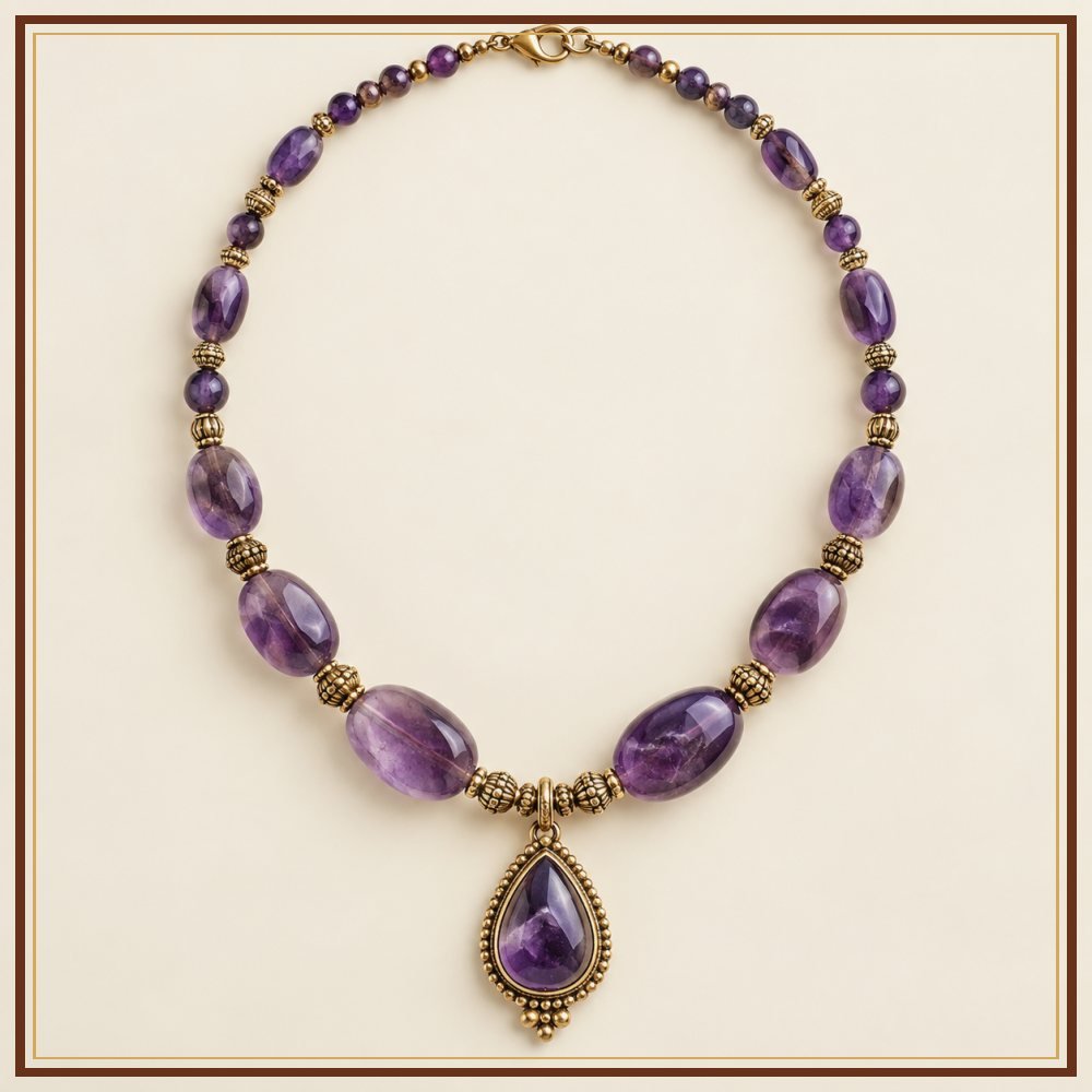 Kamal Sarovar Semi-Precious-Style Necklace Heritage Edition