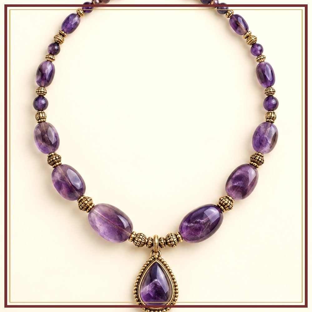 Kamal Sarovar Semi-Precious-Style Necklace Heritage Edition
