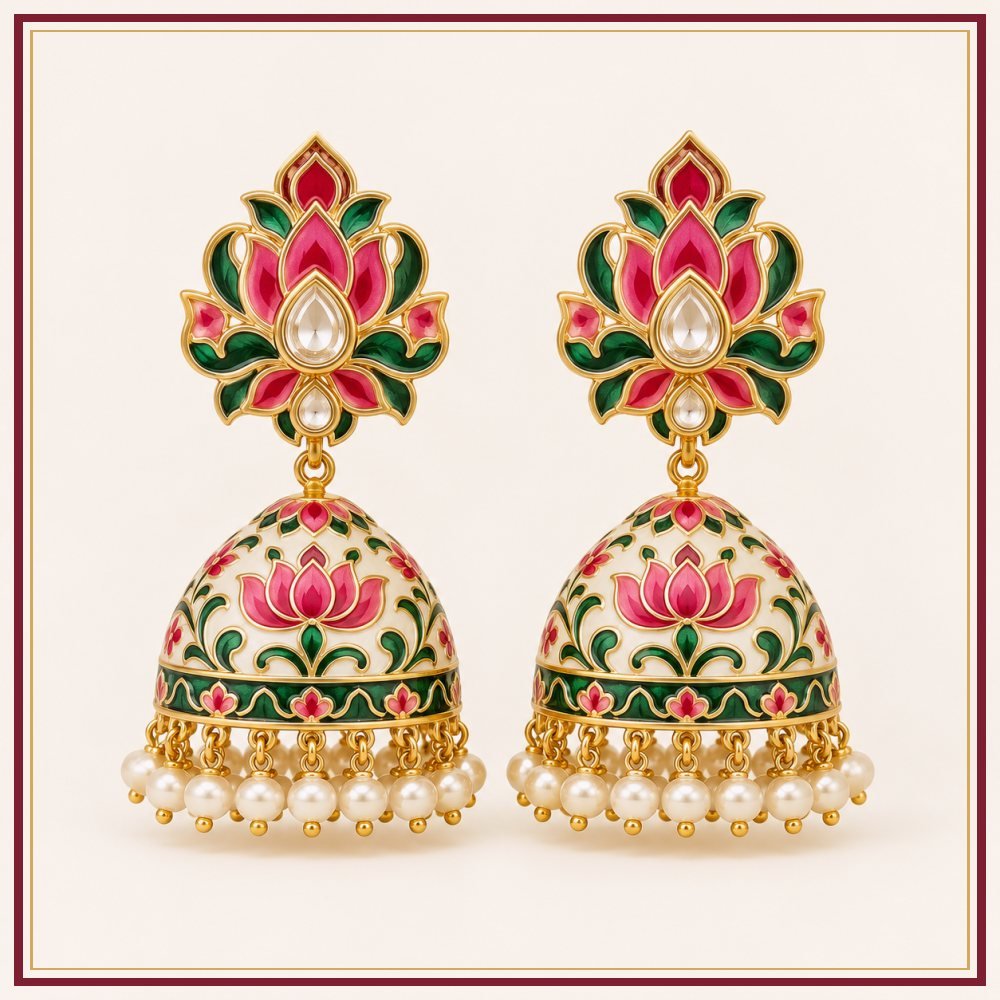Lapis Blue Lotus Earrings