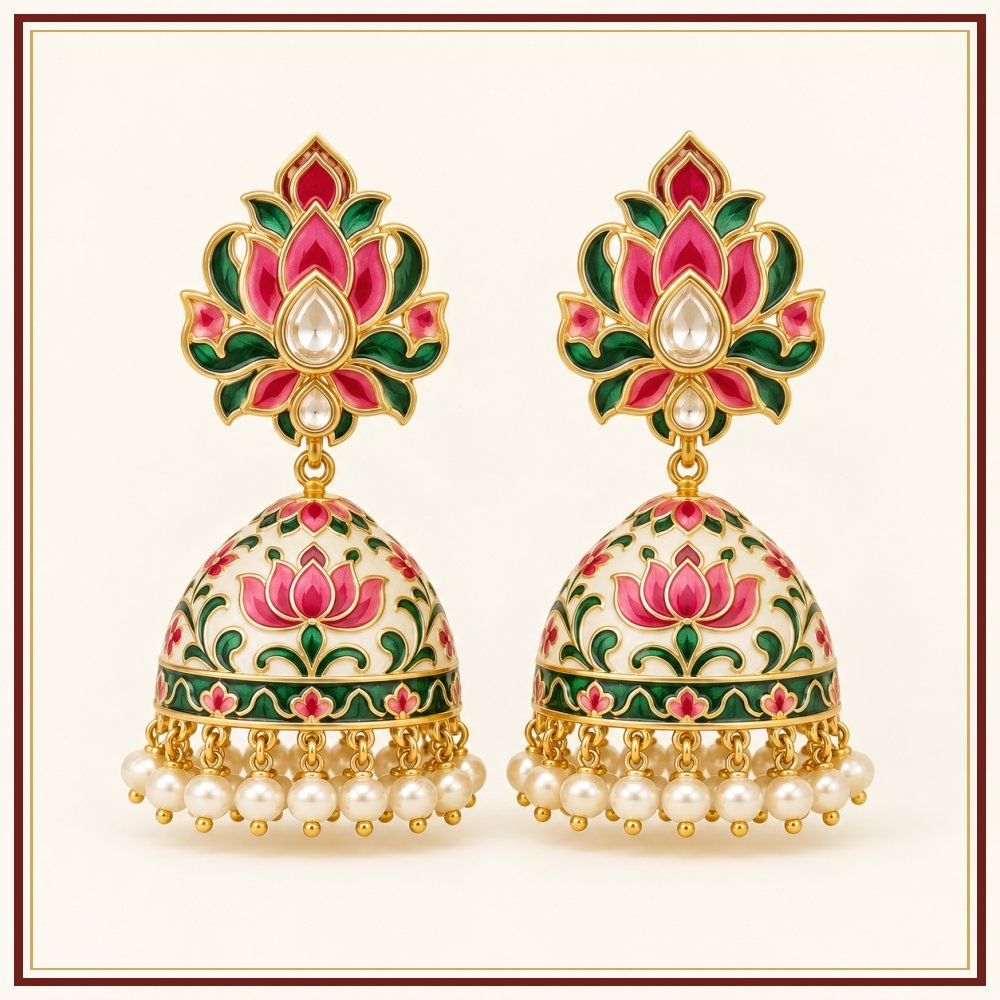 Leheriya Moti-Style Earrings Heritage Edition