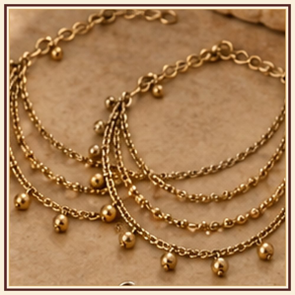Leheriya Payal Anklet Pair Heritage Edition
