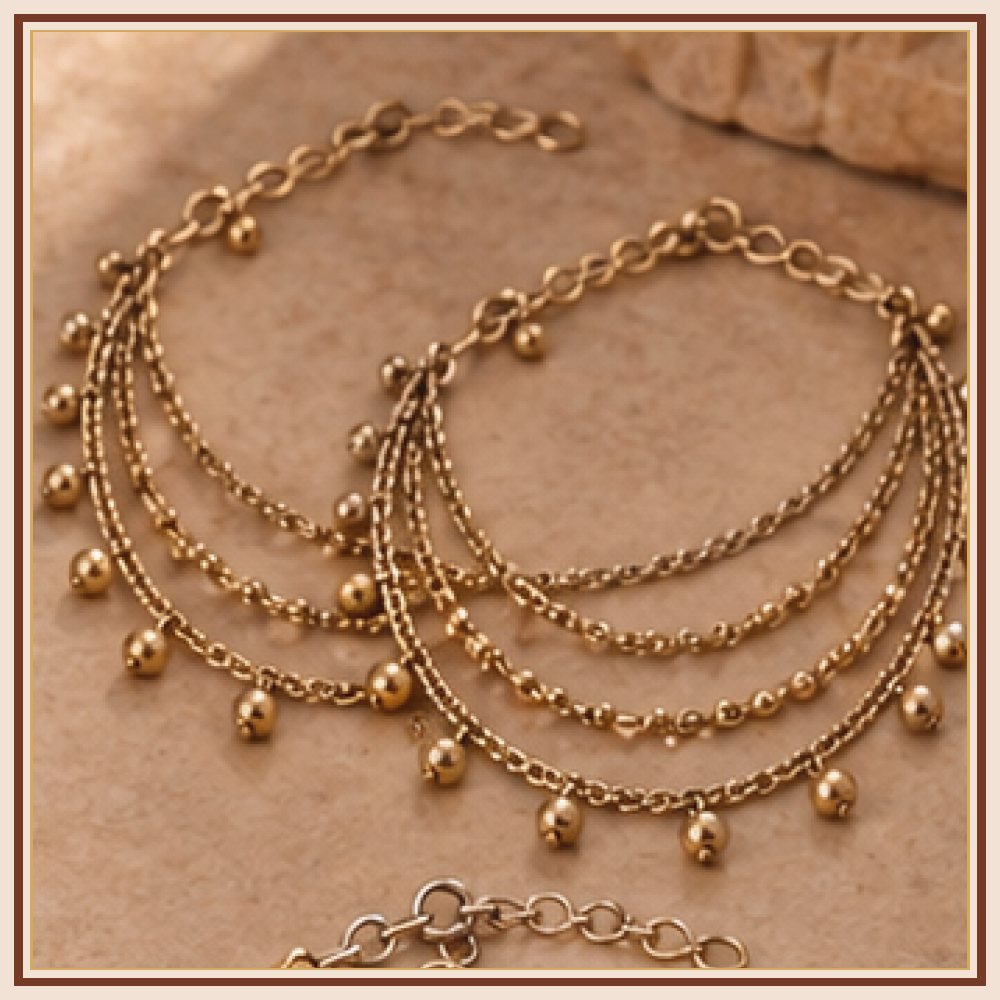 Leheriya Payal Anklet Pair Heritage Edition